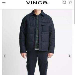 VINCE Cozy Wool Quilted Jacket Size XL